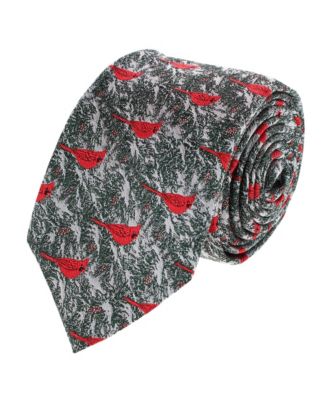 Men's The Snowy Virginia Nightingale Silk Novelty Necktie