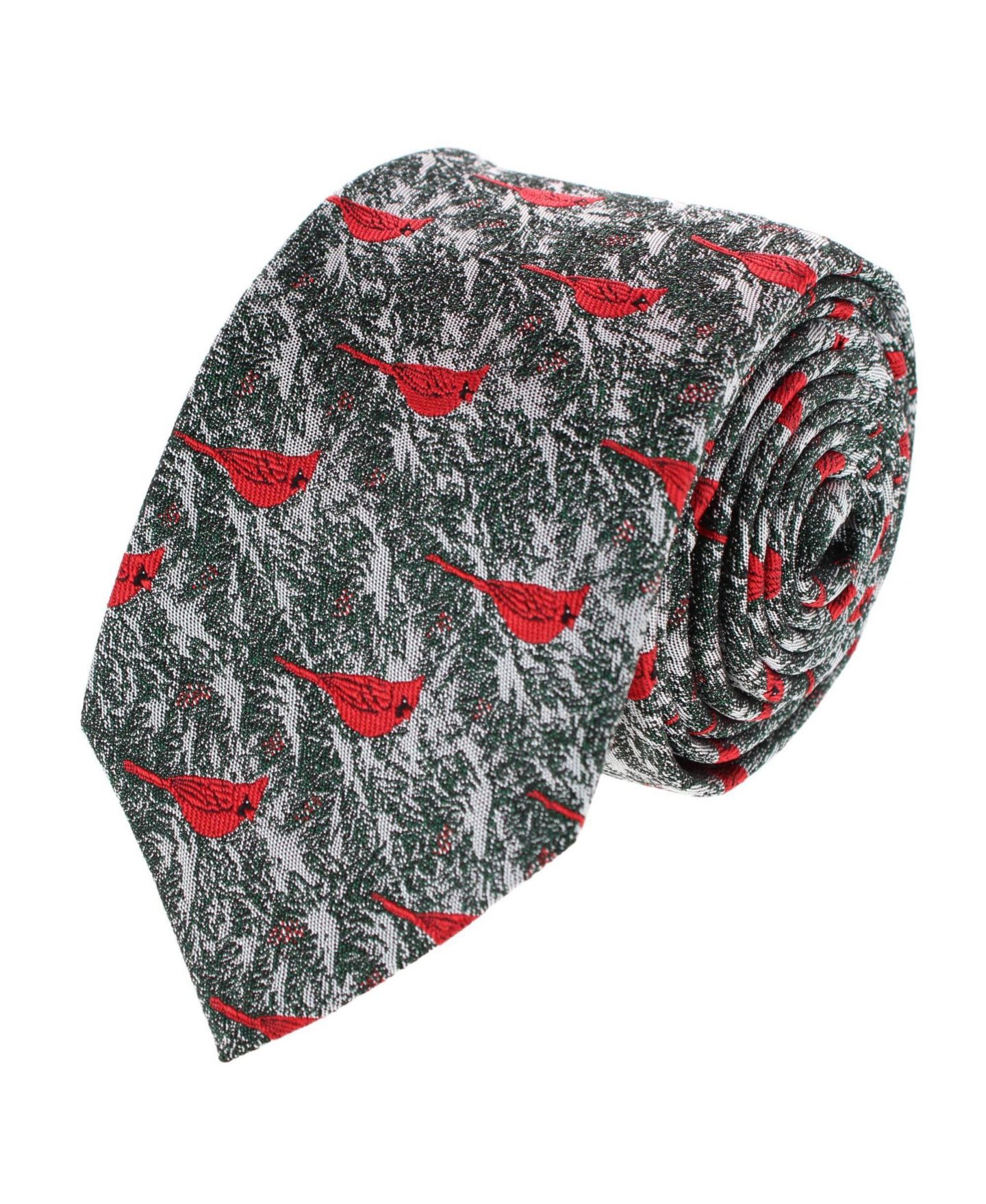 Мужские галстуки TRAFALGAR The Snowy Virginia Nightingale Silk Novelty Necktie, цвет: Multiple — фото 1