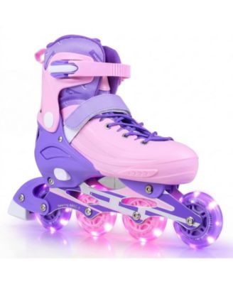 Adjustable Light-Up Kids Inline Skates, Ages 7+