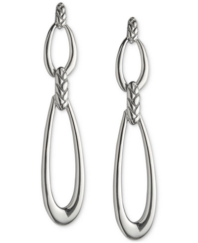 Nambé Braid Double Loop Earrings in Sterling Silver, Only at Macy's