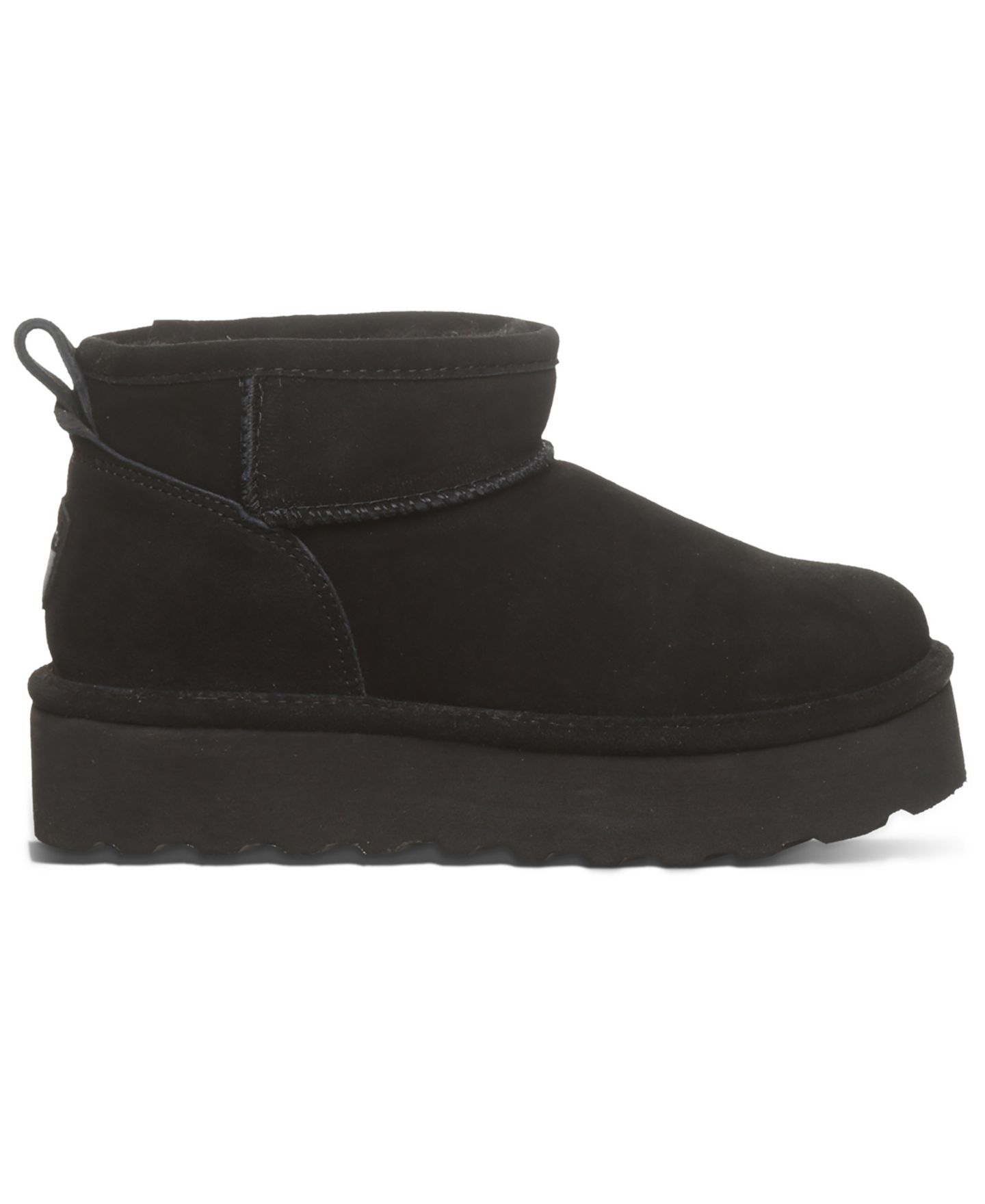Женские короткие ботинки Bearpaw Retro Shorty на платформе без застёжки, цвет: Чёрный — фото 2