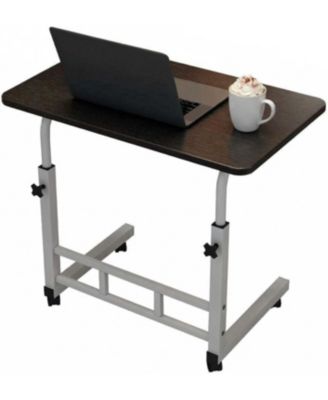 Adjustable Height Lift Desk – Mobile Bedside Table for Laptop, Simple Computer Desk for Bedroom and Dorm, Easy Moving, 80x40cm