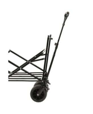 480Lbs Collapsible Wagon with Canopy,7" All-Terrain Wheels, Mosquito Net, Camping Shopping Sports Garden