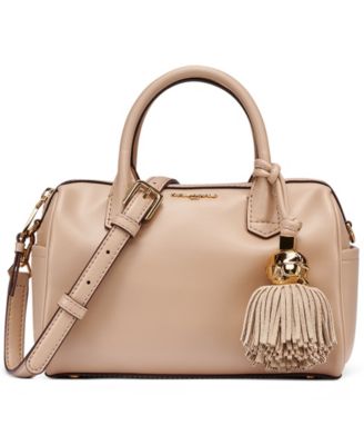 Perette Barrel Small Leather Crossbody Handbag
