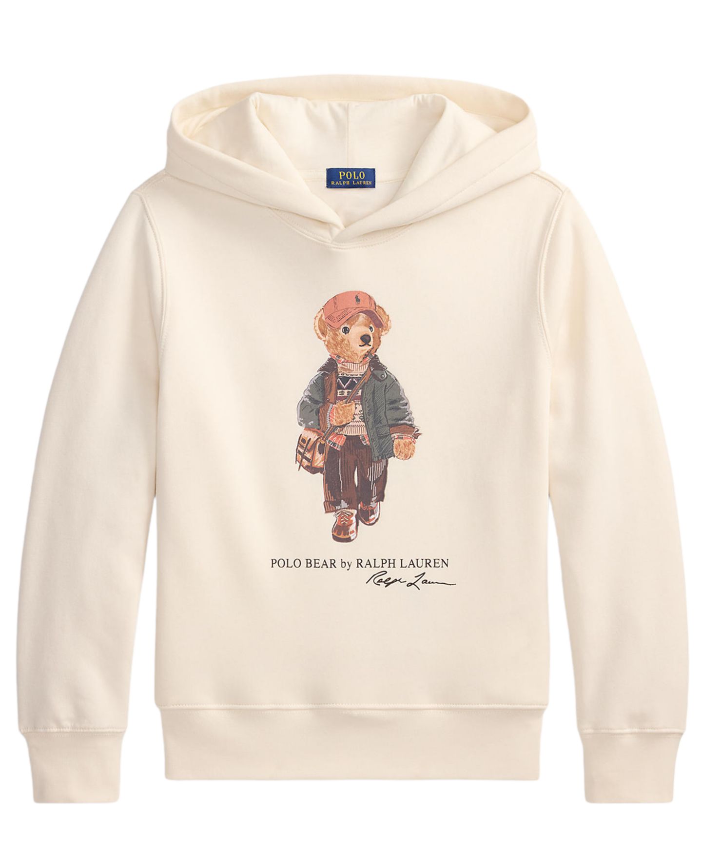 Худи Polo Ralph Lauren Polo Bear Graphic Hooded Sweatshirt для мальчиков, цвет: Кремовый — фото 1