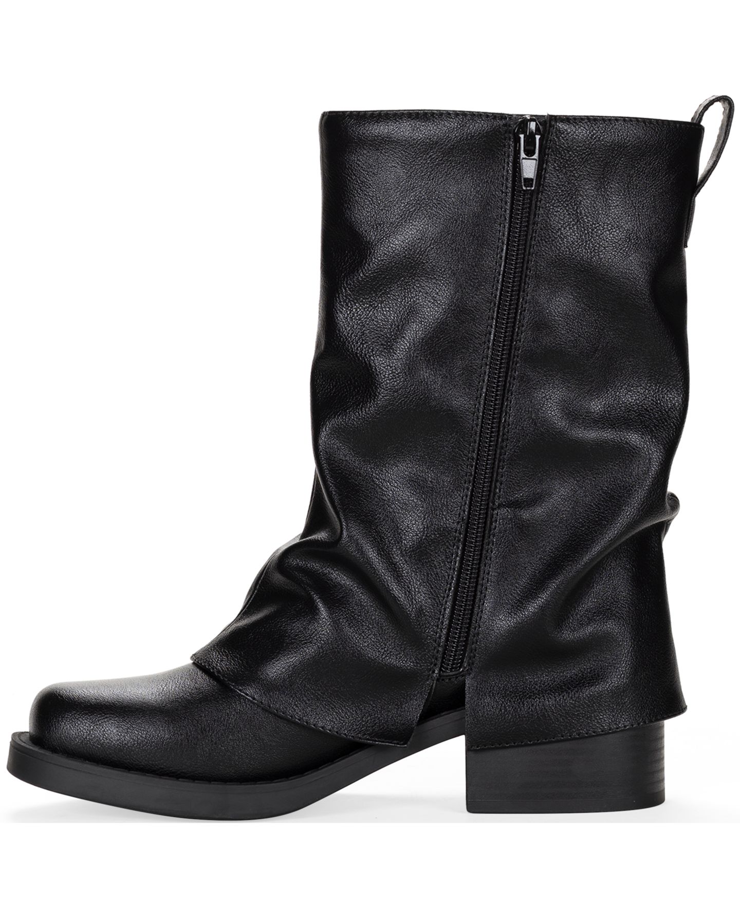 Женские ботинки Wild Pair Wilhelmiina Mid Shaft Block Heel Booties, цвет: Чёрный — фото 6