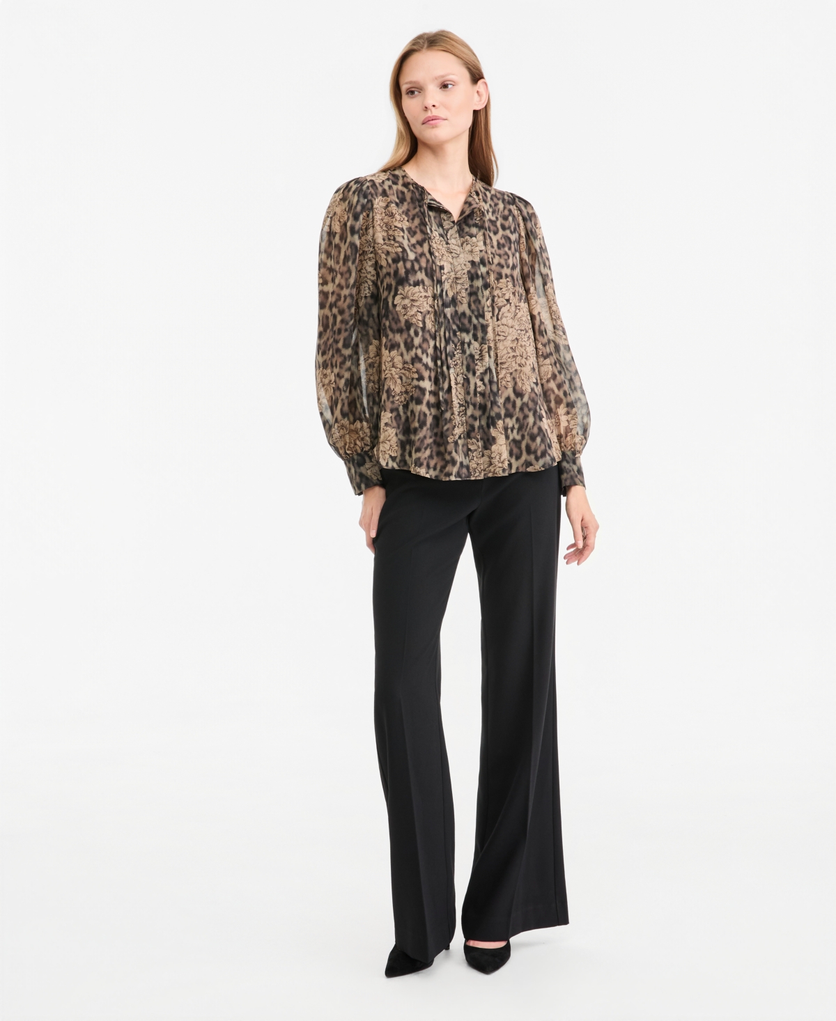 Kobi Halperin Women's Bella Long-Sleeve Sheer Blouse