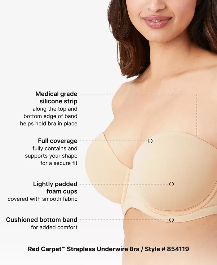 Red Carpet Full Figure Underwire Strapless Bra 854119, Up To I Cup - thumbnail 3