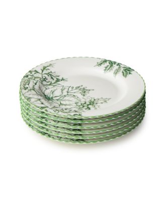 Winter Evergreen Salad Plates, Set of 6