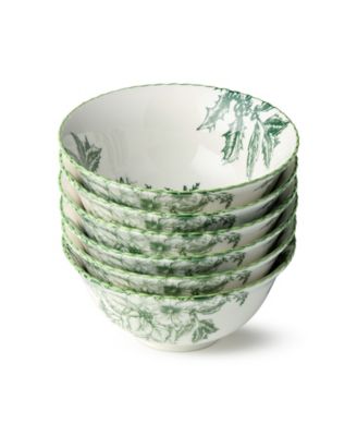 Winter Evergreen All-Purpose Bowls, Set of 6