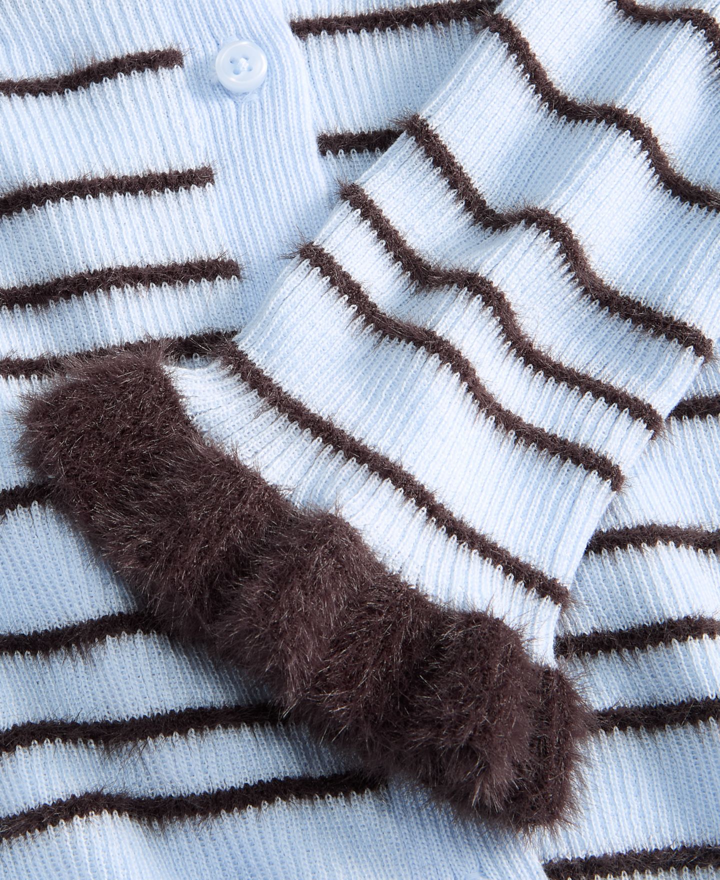 Женский кардиган On 34th Eyelash-Stripe Ruffle-Trim Crewneck, цвет: Бриллиантовый синий комбинированный — фото 5