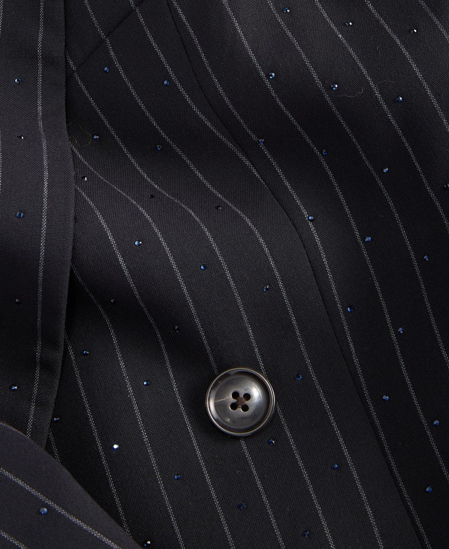 Женский пиджак I.N.C. International Concepts Crystal Embellished Double-Breasted Pinstripe Blazer, цвет: Индиго ночной — фото 6