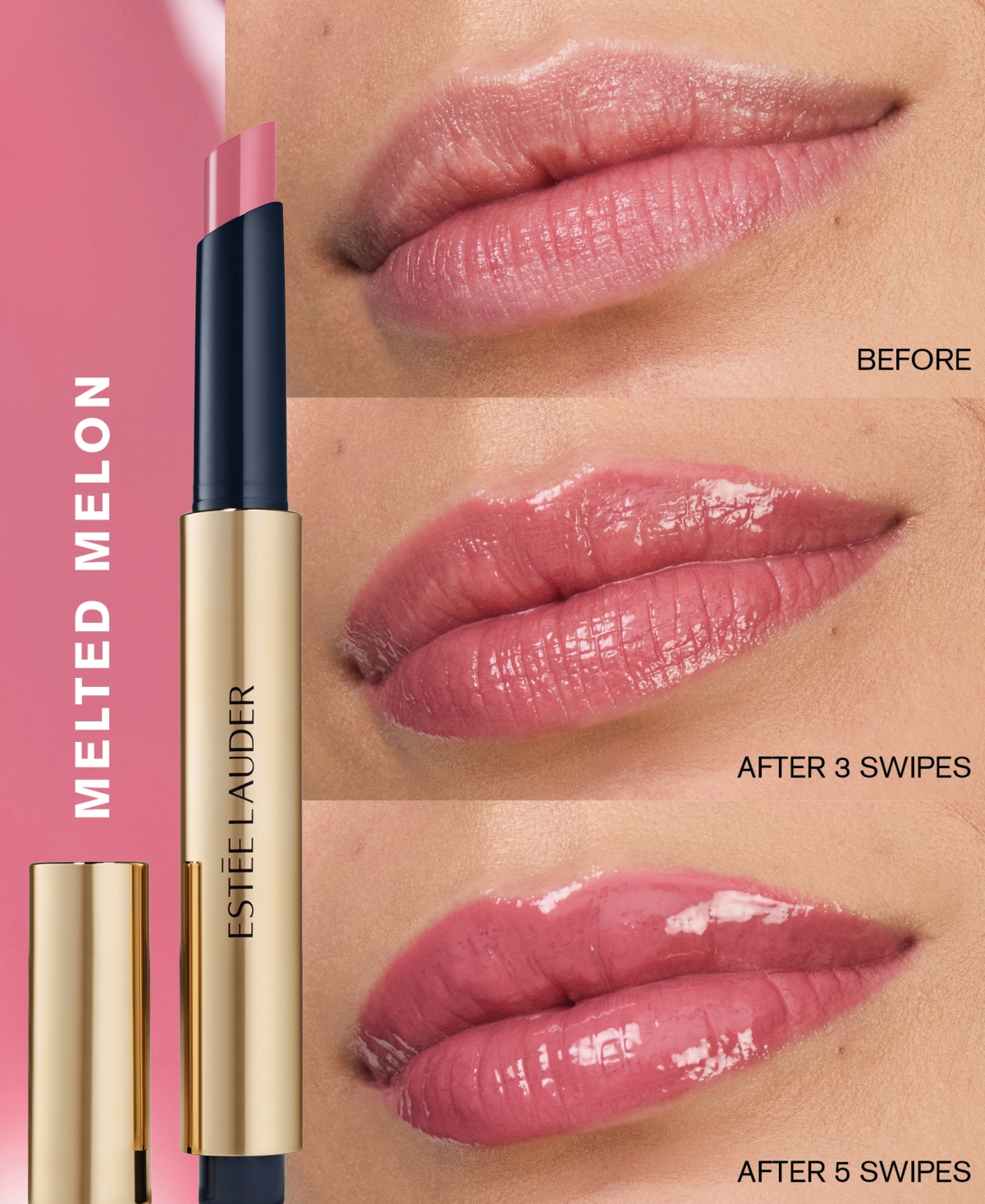 Estee Lauder 4-Piece Pink Horizon Lip Collection Pink Ribbon Makeup Gift Set
