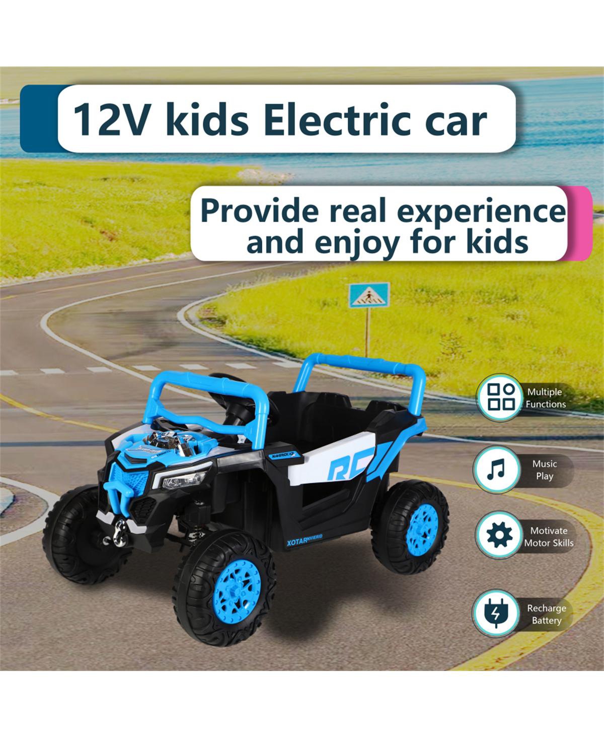 Yobtop Kids Electric Ride-On Car with 12V Battery, Remote Control & Swing Function, Seats Two, Ages 3+