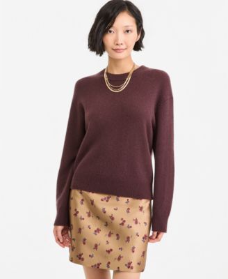 Women's 100% Cashmere Crewneck Relaxed-Fit Sweater