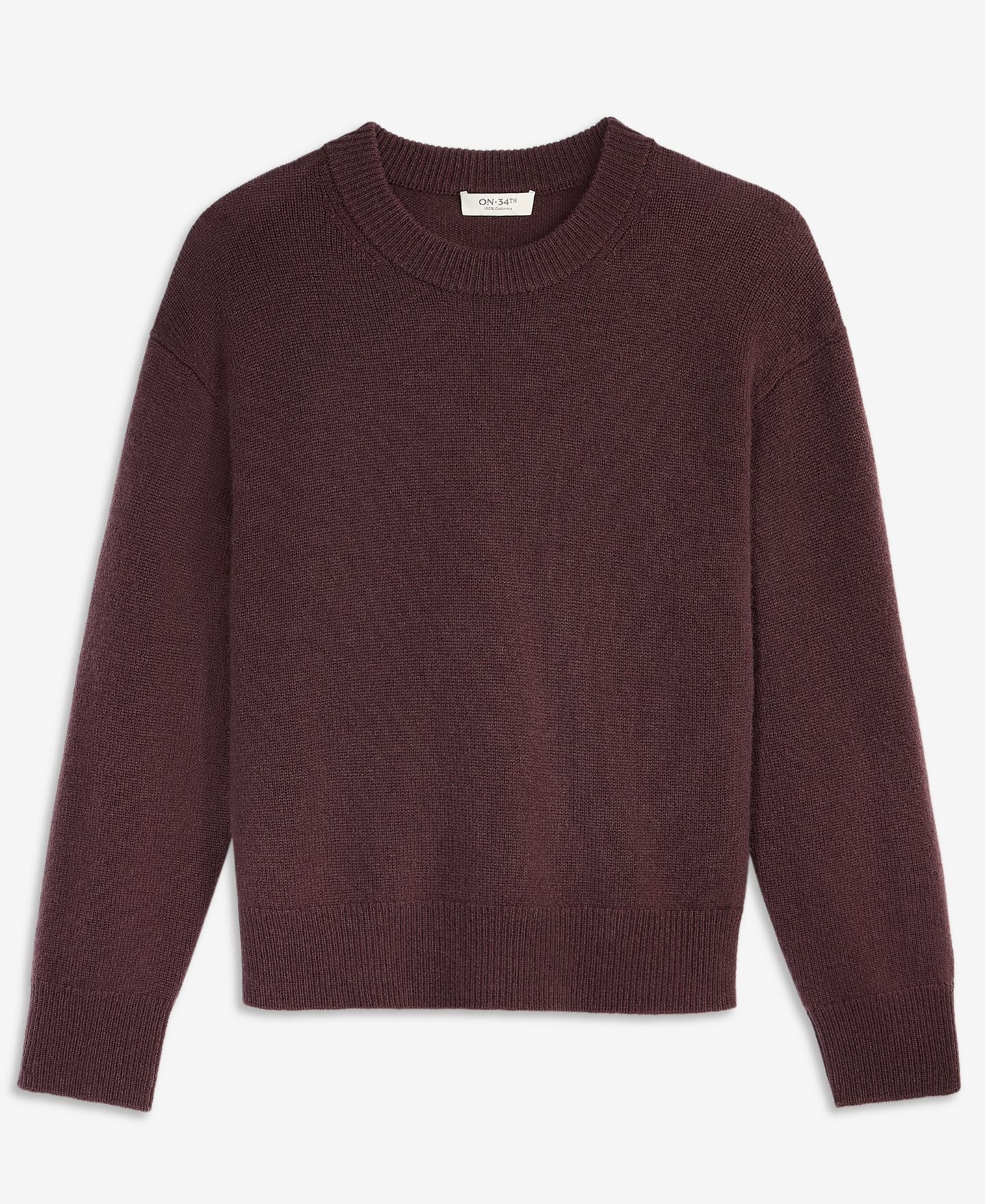 Женский свитер On 34th 100% Cashmere Crewneck Relaxed-Fit, цвет: Коричневый — фото 5