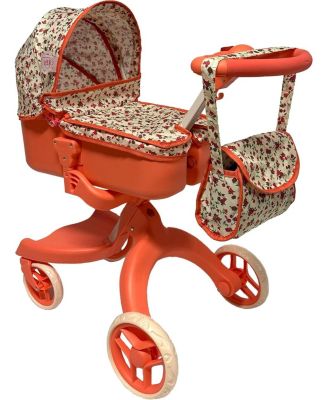 Deluxe Baby Doll Stroller with Matching Diaper Bag