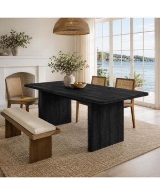 63"-82.7" Extendable Dining Table with Rounded Corners, Seats 8-10