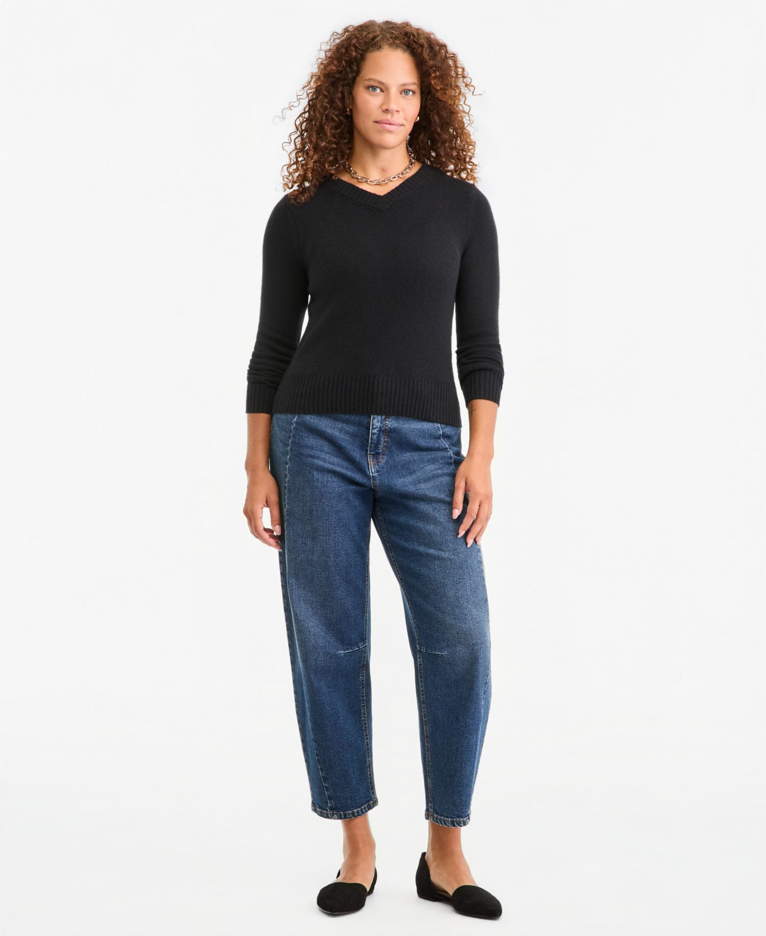 Women's 100% Cashmere V-Neck Sweater