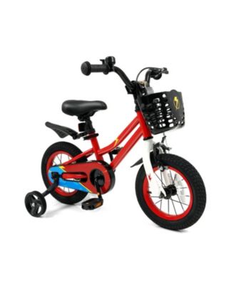 12-Inch Kids Bike with Training Wheels, Adjustable Seat and Handlebar, Dual Brake System, 100 lbs Capacity, Ages 3–4
