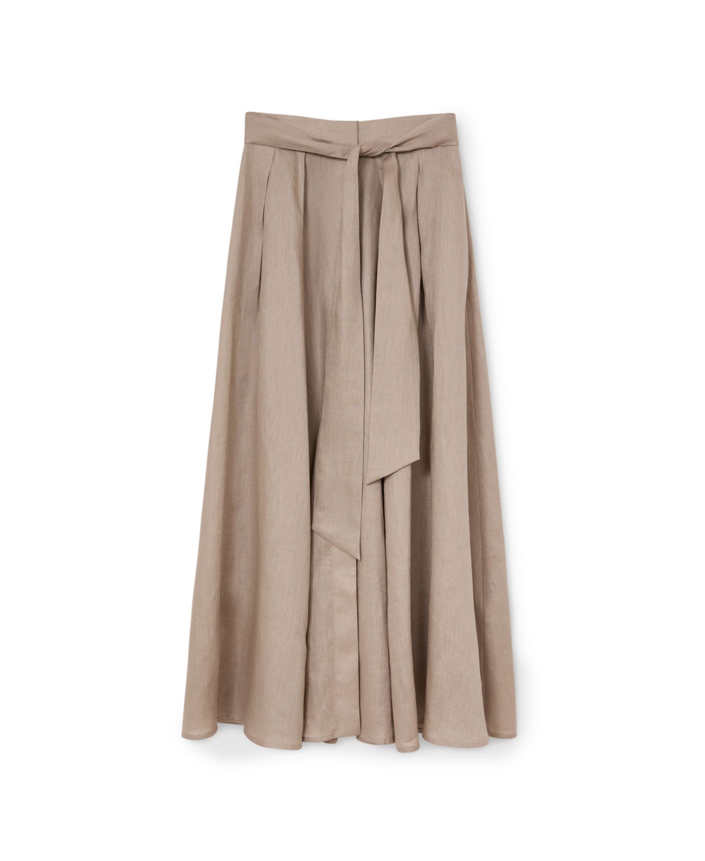 Женская юбка REISS Jackie Linen High-Waisted Pleated Maxi, цвет: Серо-коричневый коричневый — фото 6
