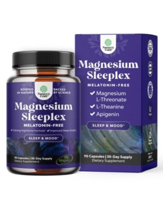 Nature s Craft Magnesium Sleep Support with Magtein Magnesium L-Threonate, Apigenin & L-Theanine for restful sleep. 90 capsules.