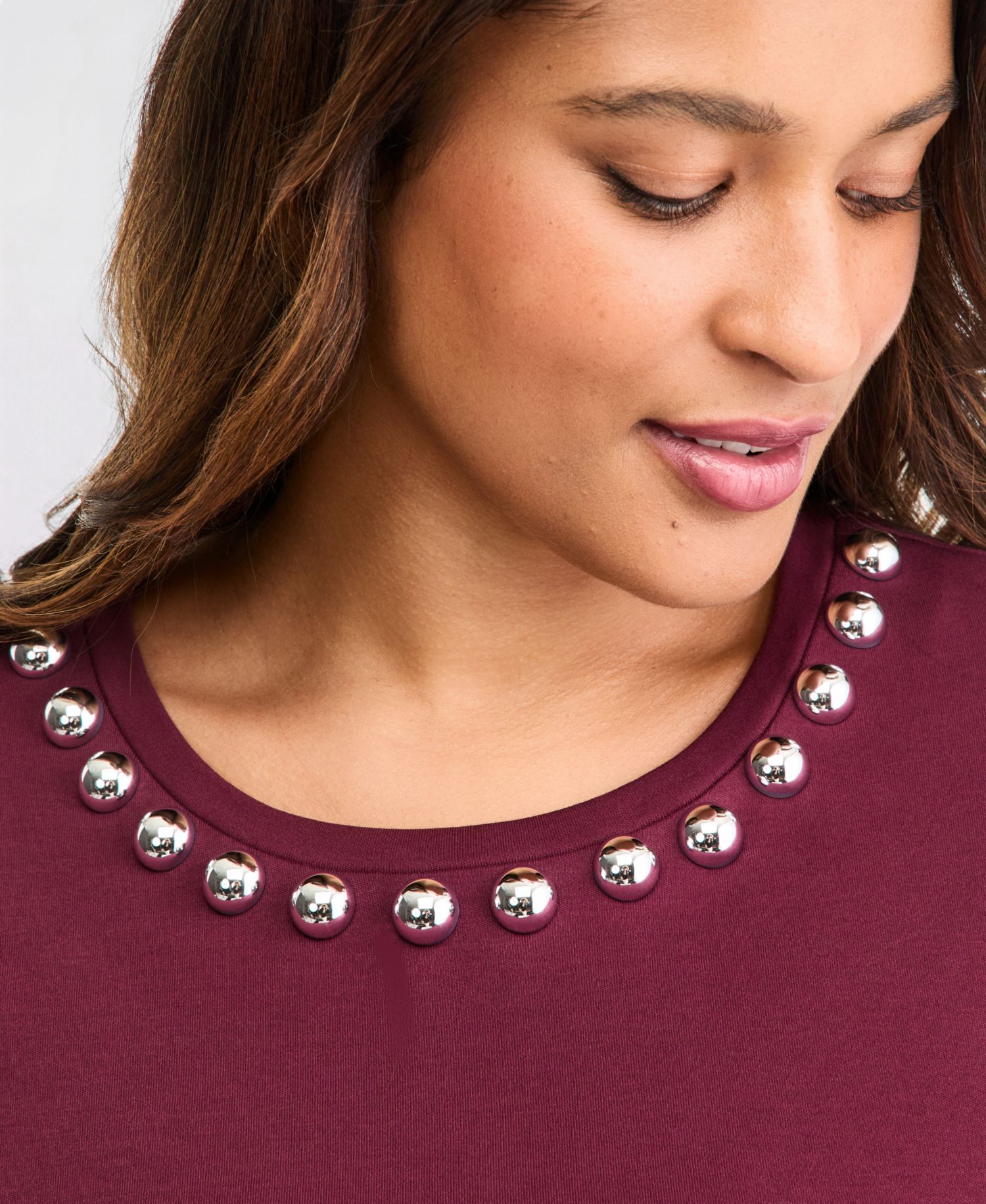 Plus Size Embellished Boxy T-Shirt