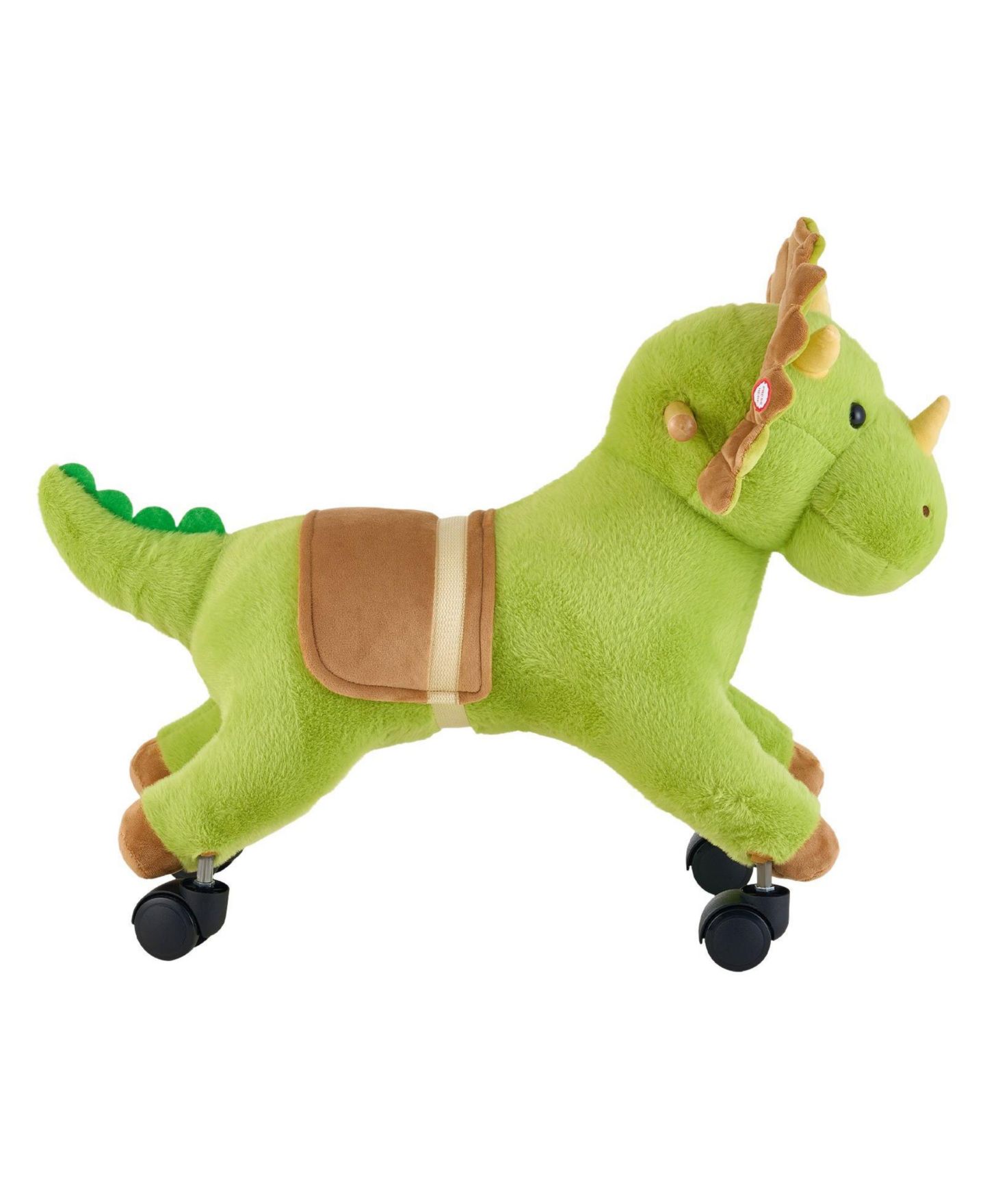 Детская игрушка HONGGE Kids Ride-On Dinosaur Toy with 360 Degree Caster Wheels, 88 lb Capacity, Ages 3+, цвет: Зелёный — фото 9