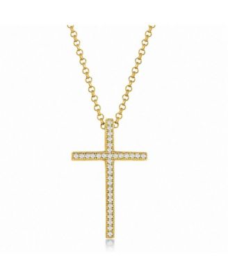 Micro Pave CZ Cross Necklace