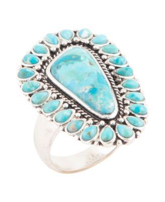 Sedona Blue Turquoise and Silver Statement Ring