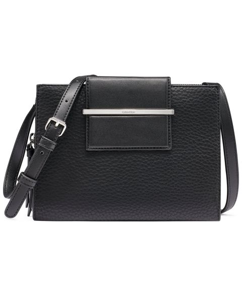 Женская сумка Calvin Klein Sybil Small Zipper Crossbody Handbag, цвет: Чёрный / Серебряный