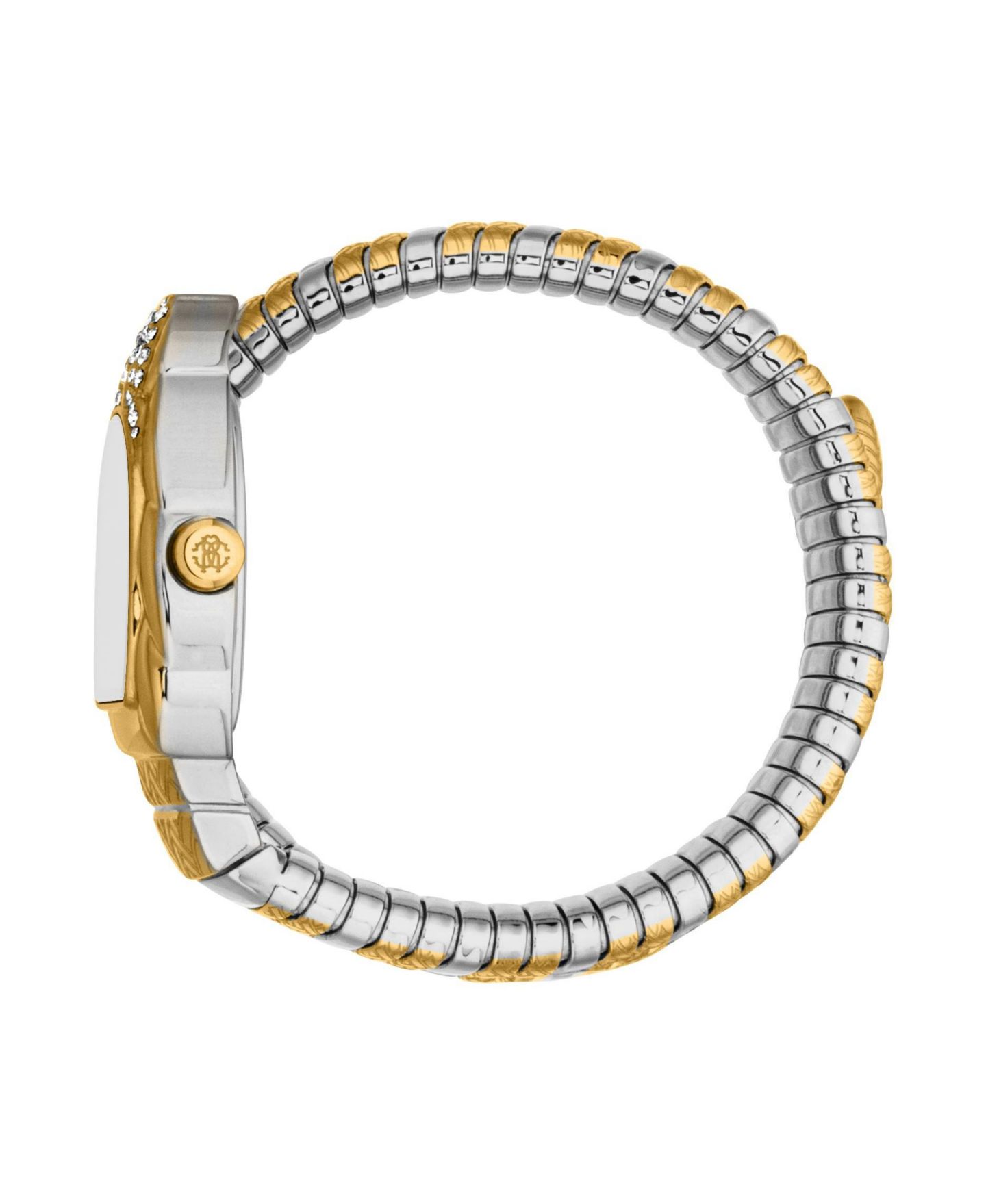 Женские часы Roberto Cavalli Aurora Quartz Two Tone Stainless Steel Bracelet Watch, цвет: Золотой — фото 3