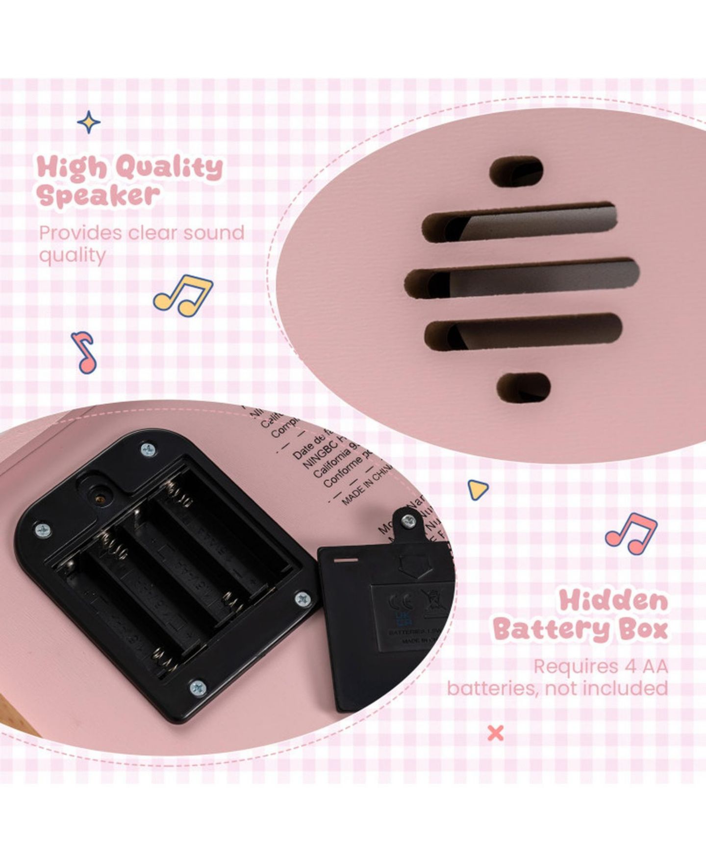 Детская игрушка HONGGE 18-Key Wooden Musical Toy Piano, Ages 3+, цвет: Розовый — фото 5