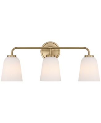 Possini Euro Bouchard 24" Wide Satin Brass 3-Light Bath Vanity Light