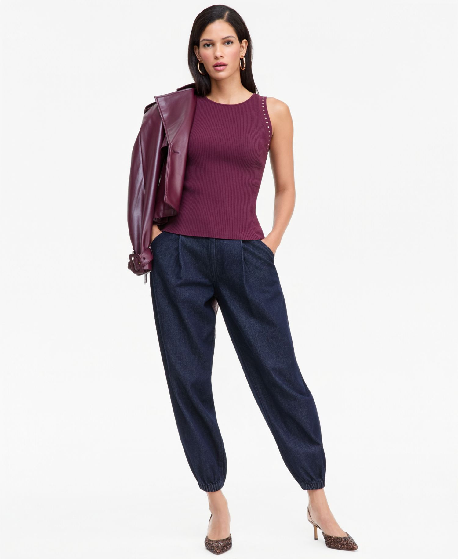 Women's High-Rise Balloon-Leg Jeans