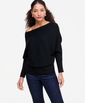 Women's Off-the-Shoulder Ribbed-Knit Sweater
