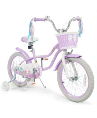 Princess of the Sea 18" Girls' Bike with Adjustable Saddle & Basket, Ages 3-8