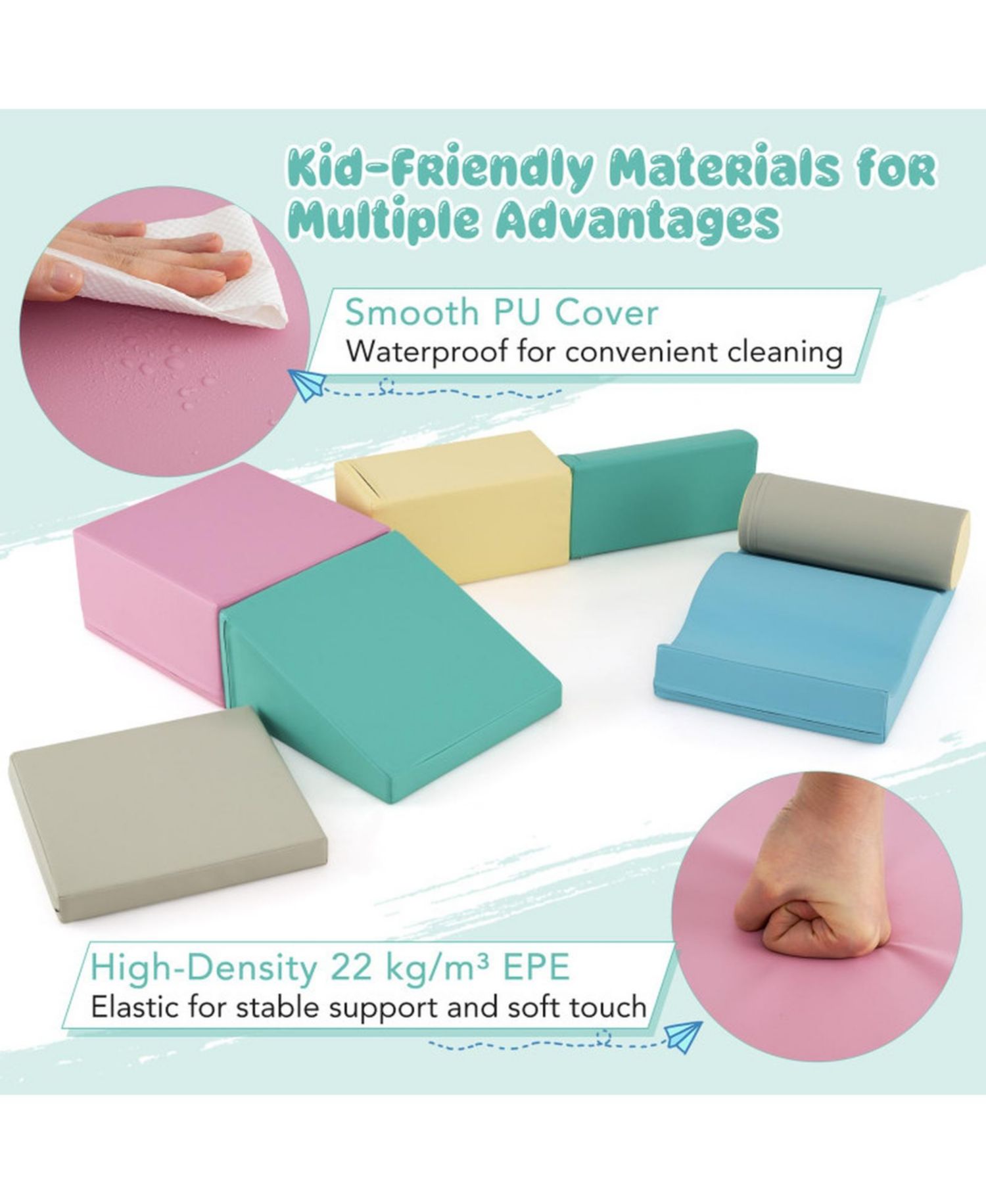 Infant Soft Foam 7-Piece Climbing Block Set