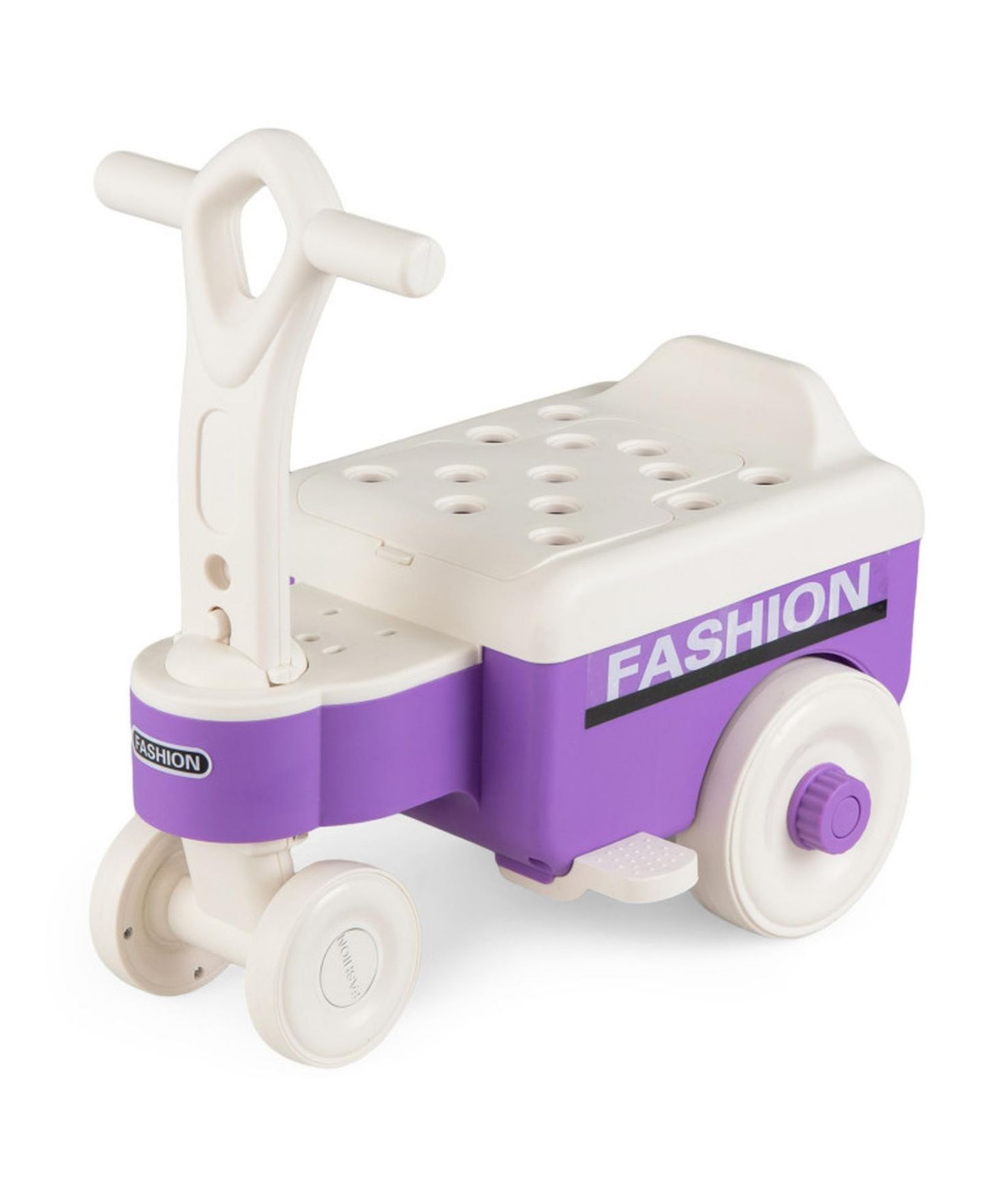 Детская игрушка HONGGE 4-in-1 Ride-On Push Car with Detachable Cargo Trailer & Music, 45 lbs Capacity, Ages 18 Months+, цвет: Фиолетовый — фото 11