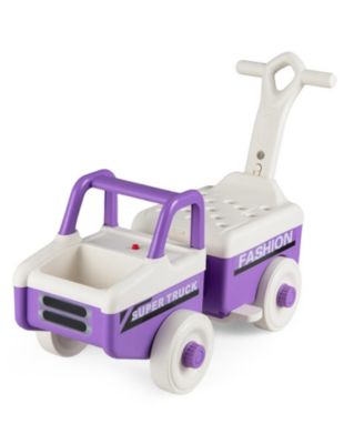 4-in-1 Ride-On Push Car with Detachable Cargo Trailer & Music, 45 lbs Capacity, Ages 18 Months+