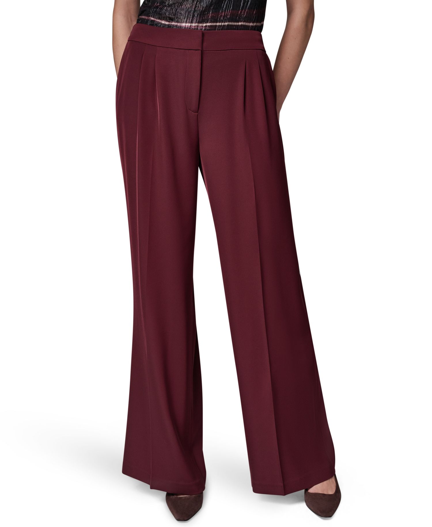 Petite High-Waisted Wide-Leg Pants