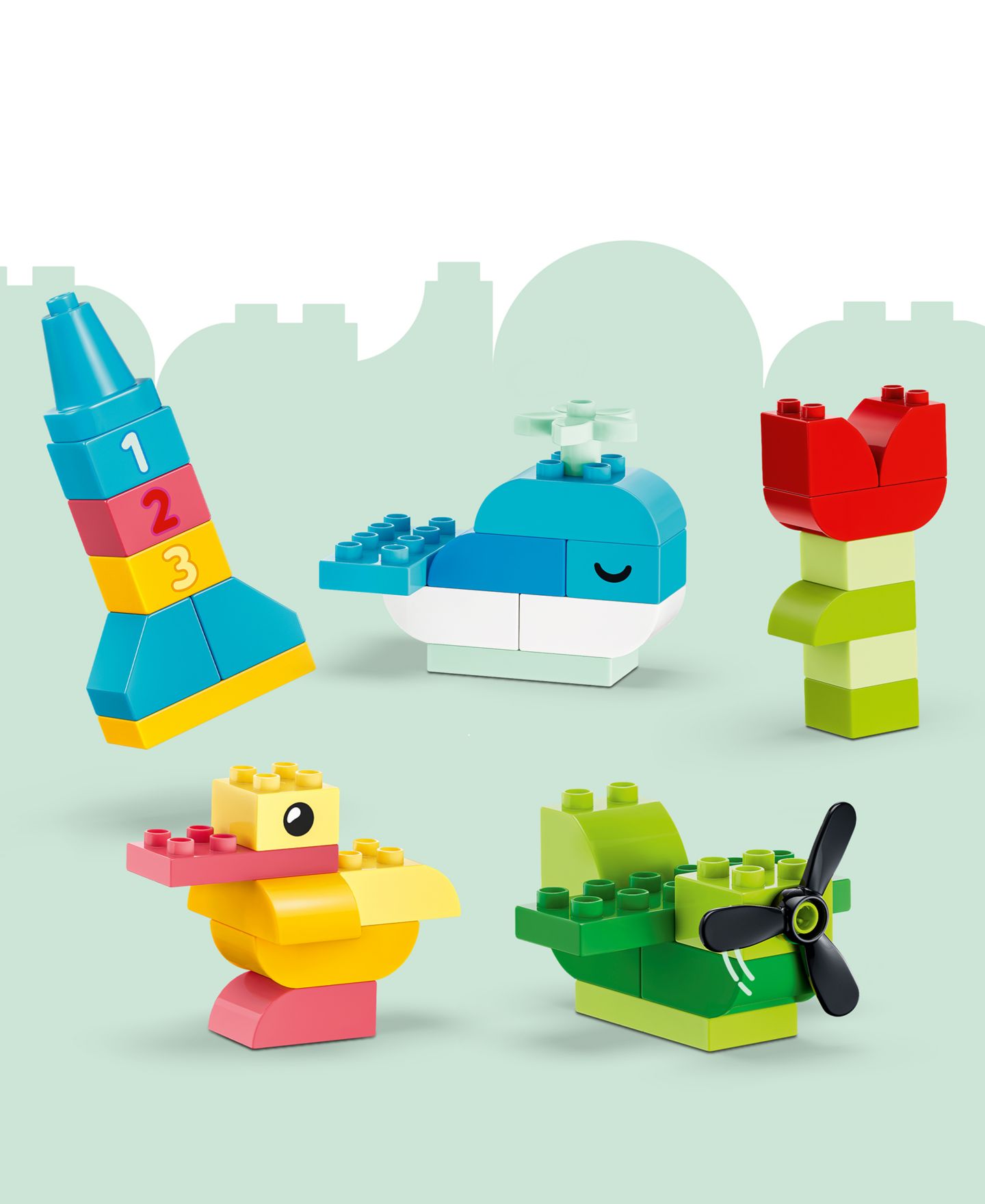 Детские конструкторы LEGO® Duplo Classic Colorful Creative Box 10479, 80 Pieces — фото 4