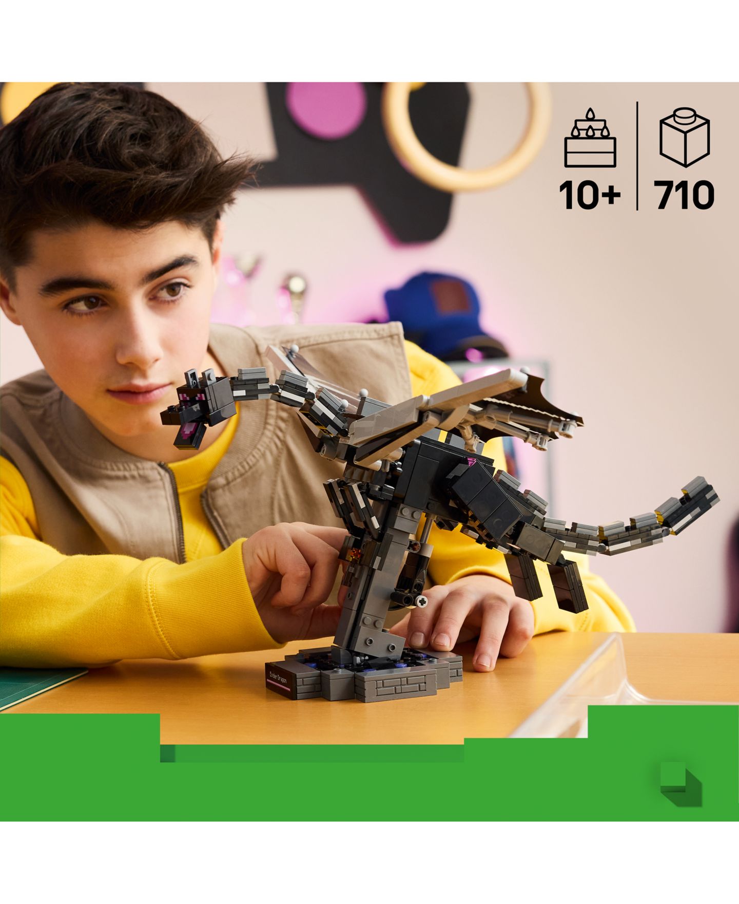 Детские конструкторы LEGO® Minecraft The Ender Dragon Building Toy 21595, 710 Pieces — фото 4