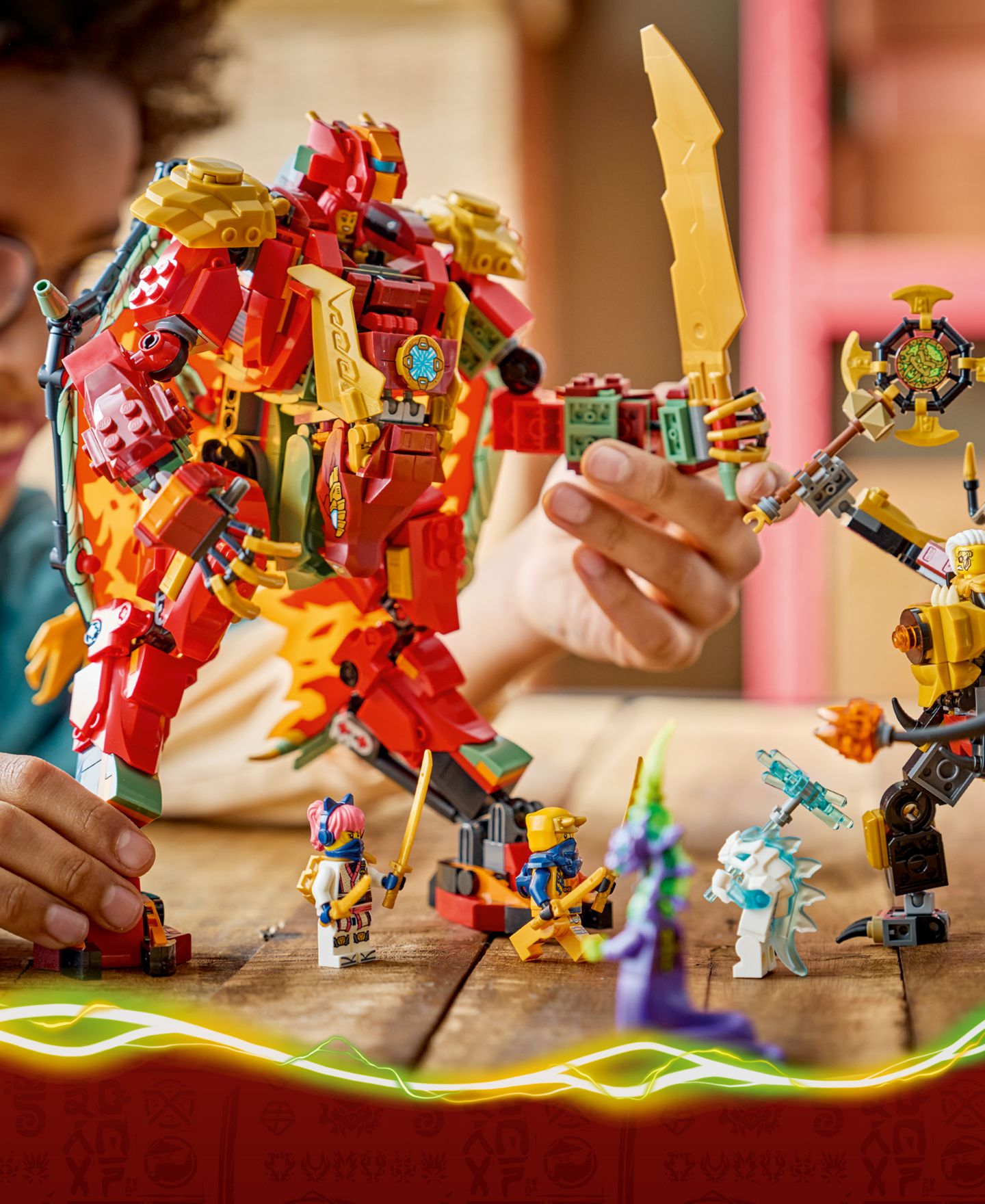 Детские конструкторы LEGO® Ninjago Wyldfyre's Transforming Dragon Mech 71868, 821 Pieces — фото 5