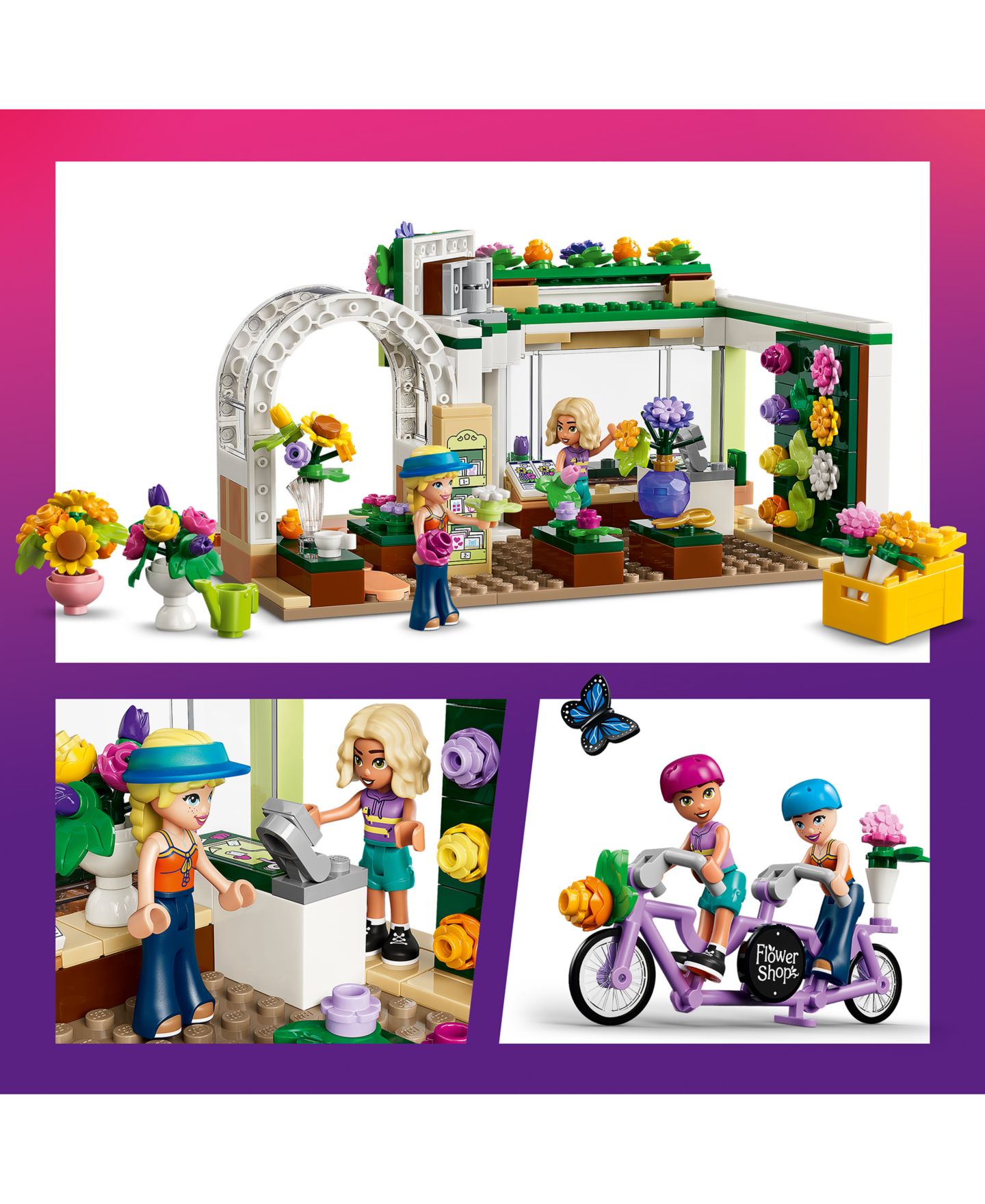 Детские конструкторы LEGO Friends Creative Flower Shop Playset 42693, 377 Pieces — фото 4