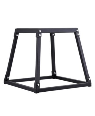 18 in Steel Plyometric Jump Box Anti-Slip Agility Exercise Step Up Box for Home Gym Training