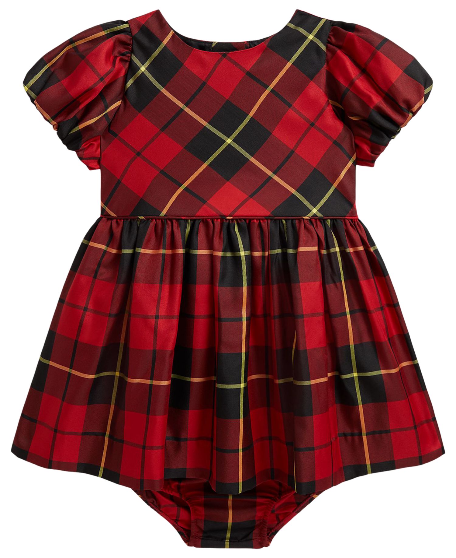 Baby Girls' Balloon-Sleeve Taffeta Dress & Bloomer