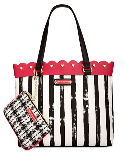Betsey Johnson Scallop-Trim Tote with Pouch
