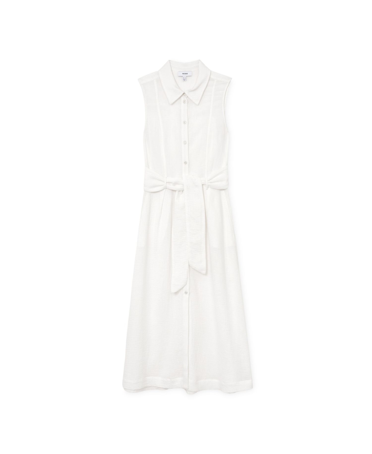 Women's Morgan Sleeveless Midi Cotton Dress with Side Pockets