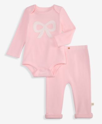 Baby Girls' 0M-24M Bow Bodysuit and Leggings, 2-Piece Set
